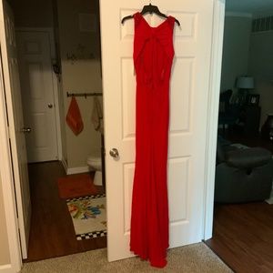 Neiman Marcus Badgley Mischka Red Gown Size 8